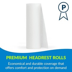 TIDI 618 Avalon Single-Use Chiropractic Headrest Paper 8.5″ x 125′, White