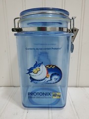 Vtg Pharmaceutical PROTONIX IV Plastic Container Drug Rep Rare Promo Canister