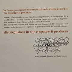 Vtge 1960s Medical Ephemera Renese Art With Letter Advertising Pfizer Vermeer