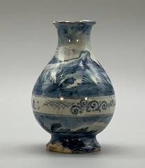 17th-Century Italian Savona Majolica Albarello Drug Pharmacy Jar Bottles