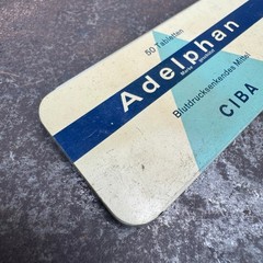 Vtg c.1960s ADELPHAN Advertising Medical Tin – GERMAN – EMTPY / NO CONTENTS