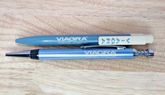 VTG Viagra Promo Ballpoint Pens Lot Of 2 Rep Advertising