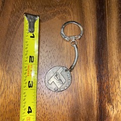 vintage TINACTIN pharmaceutical token ornate old coin metal
