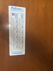 Vintage 1982-1983 Mefoxin Calendar/ Ruler Pharmaceuticals