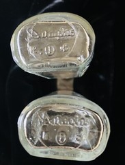 Lot Of 5 Imperfect Clear & Brown Apothecary Glass Bottle Pharmacy Meds 2.5-4.5”