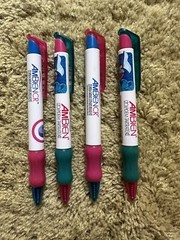 Lot of 4 Ambien Drug Rep Pharmaceutical Promo Advertising Pens Wide Body