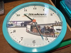 STALEVO DRUG REP PROMO WALL CLOCK NEW IN BOX 10 INCH