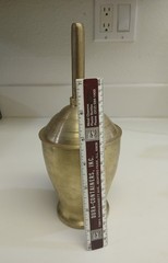 Mortar and Pestle with Lid – Solid Brass – 4.2 lbs – Vintage Apothecary