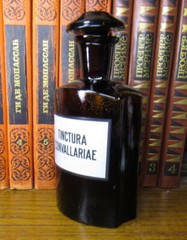 Vintage Medical Science Glass Bottle,Amber color,Germany №13222