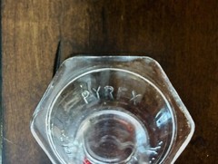 Vtg 50 ML 20c Red Glass Scale Measurement Pyrex Chemistry Pharmacy