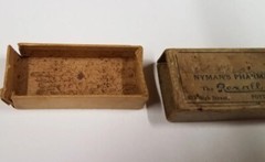 VINTAGE Nyman’s Pharmacy PRESCRIPTION CARDBOARD BOX 132 High Street Pottstown PA
