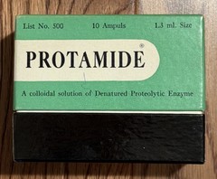 Vintage Protamide Empty Box Set – 10 Nested Apothecary Medical Display Props NOS