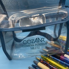 Lot 23 Pharmaceutical Drug Rep Pens, Bag, Calc, Tylenol Viagra Diflucan Etc