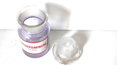 THEOBROMINUM Vintage Glass Apothecary Pharmacy Clear Jar 100 ml