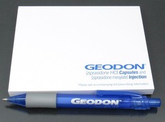 Pfizer Geodon Lot PEN, Sticky Pad Drug Rep Pharmaceutical Promo Advertising 2008