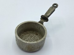 Antique French Mini Aluminium BOR Advertising 4 2/5 Lbs Pan
