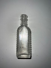Vintage Clear Glass Medical Bottle Antique Apothecary 4” Pharmacy