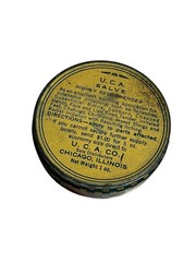 Old Vintage Advertising Medicine Tin UCA Menthol Salve Chicago Illinois Empty