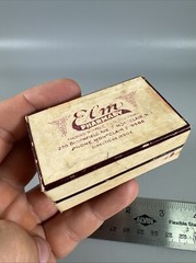 1952 Elm Pharmacy Pill Box Montclair NJ Vintage Prescription Ephemera