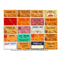 25 Apothecary Poison Stickers on 1 DIY Sheet, Medicine Cabinet Labels, 277
