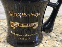 Pride In Pharmacy Mortar And Pestle Look 12 oz Coffee Mug Allen & Hanburys