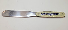 Tums “Rare” Advertising , Pharmacy spatula, Knife and Pill Counter