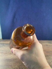 Lehn & Fink New York Brown Glass Apothecary Medical Chemical Bottle 3″Dia X 7.5″