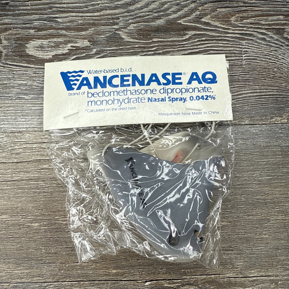 PHARAMACEUTICAL ADVERTISING Nasal Spray VANCENASE AQ Shark Nose Face PROMO