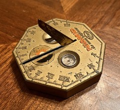 Vintage Pfizer NILAMID Pharmaceutical Advertising Sundial Desk Compass