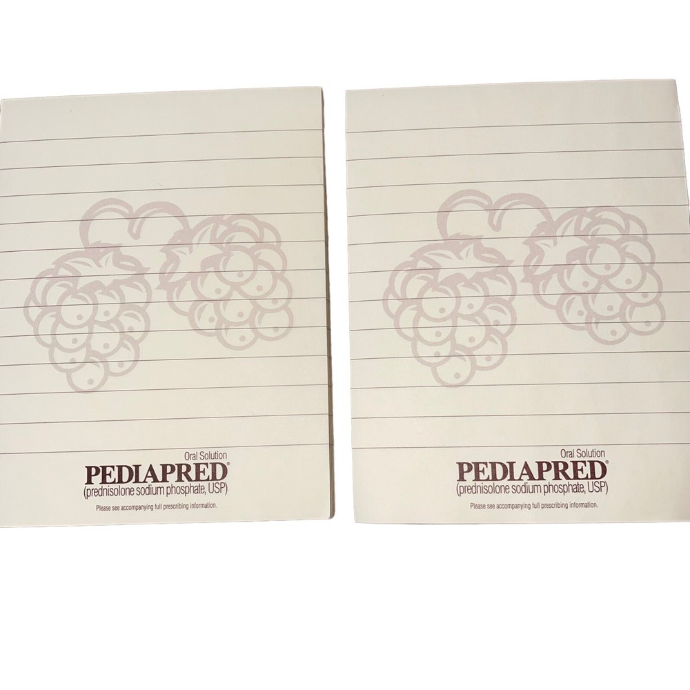 Pediapres Drug Rep Pharmaceutical Note Paper Pad Rare 2 Notepads Unused