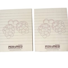 Pediapres Drug Rep Pharmaceutical Note Paper Pad Rare 2 Notepads Unused