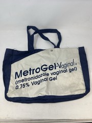 Vintage MetroGel Vaginal Pharma Promo Tote Bag Canvas Doctor Medical Advertising