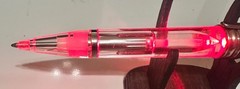 Vintage Lescol XL 80mg LIGHT-UP Drug Rep Pen, RED LED WORKS, Rare Pharma Swag