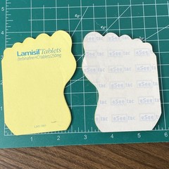 VTG Foot Shaped LAMISIL Tablets Post-it Pads Pharmaceutical Drug RX Rep Used