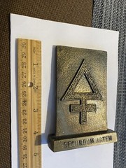 1981 Secundum Artem Tinactin Metal Paperweight Pharmacy RX Drugstore