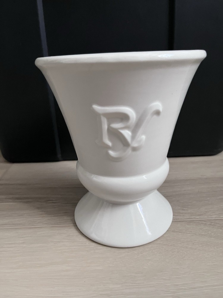 Vintage Antique Pharmacy Mortar Display RX White Ceramic