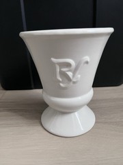 Vintage Antique Pharmacy Mortar Display RX White Ceramic