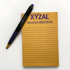 Rare XYZAL Drug Rep Promotional Pen & Post-it Pad 4×6 Pharmaceutical Advertising