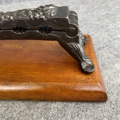 Apothecary Medical Cork Press Mounted on Wood Plinth Antique