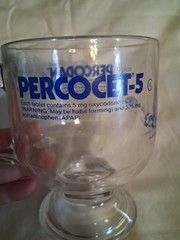 Rare Vintage Percocet/Percodan Footed Glass Mug