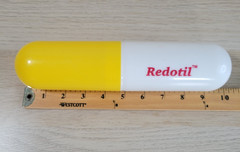 Large Redotil Pill Capsule Drug Rep Pharmaceutical 10″ Promo Display Container