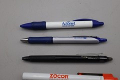Lot of 4 Advertising Pens Pilot FriXion Acroball Actonel Zocor Drug Rep Promo Pe