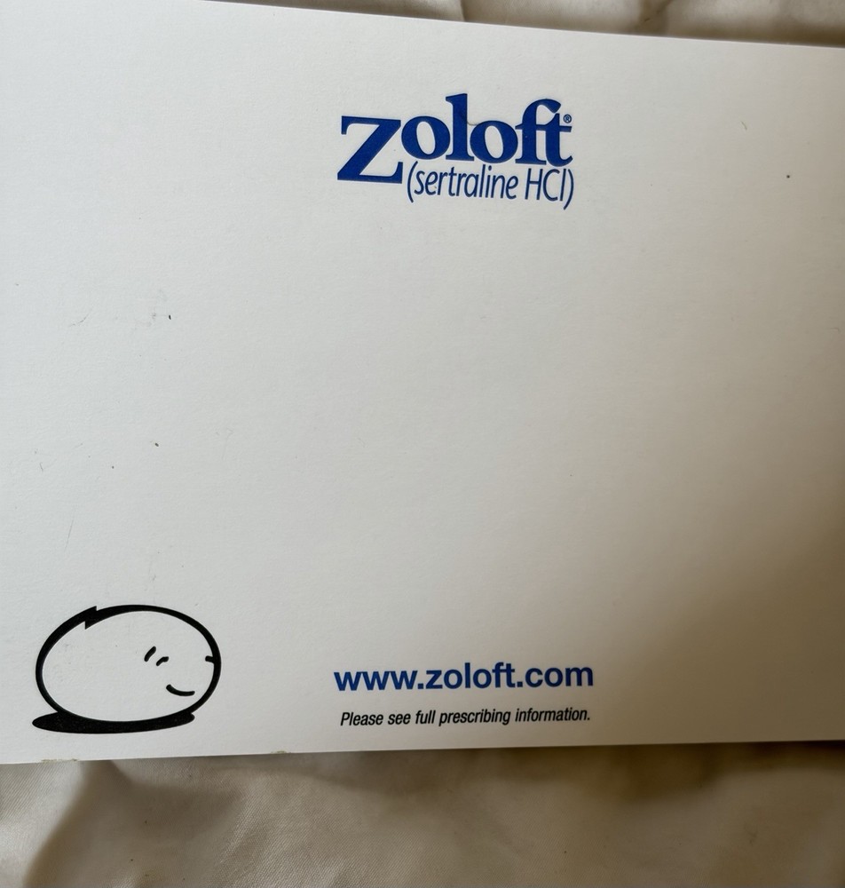 Zoloft 2006 Phizer removable self adhesive paper notes pad Drug Collectable