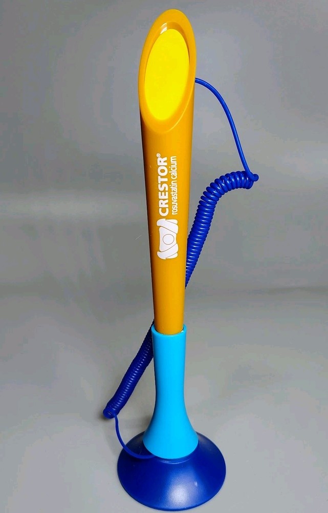 Vtg Crestor Pen w/ Spring Cord and Stand Pharmaceutical Pharm Rep Holder *READ*