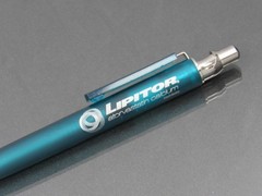 Translucent Blue Lipitor PEN Drug Rep Pharmaceutical Promo Medical Advertising