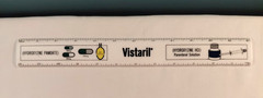 VTG White Desk Ruler Pfizer Laboratories Promotional VISTARIL (Hydroxyzine) 12″