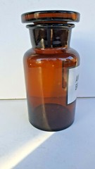 Vintage Glass Apothecary Pharmacy Brown Jar 250 ml AMMONIUM BROMATUM