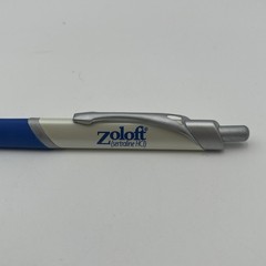 Zoloft Metal Drug Rep Pharmaceutical Promo Advertising PEN Click grip Ink Nurse