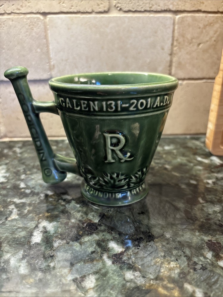 Vintage Schering Medicine Drug Store Ceramic Mug Pharmacy Rx Apocathery