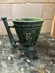 Vintage Schering Medicine Drug Store Ceramic Mug Pharmacy Rx Apocathery